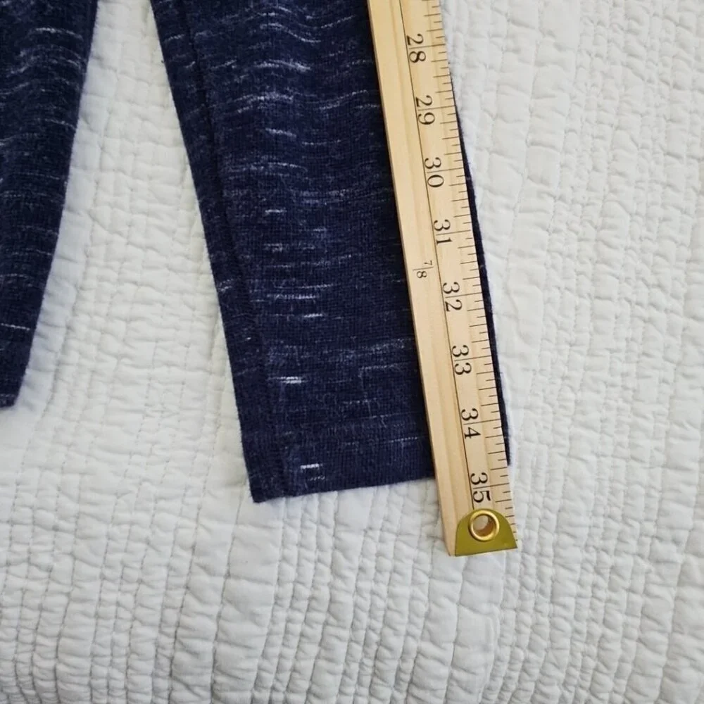 Banana Republic Waffle Hoodie Men's M Navy Blue Long Sleeve Drawstring‎ EUC LN